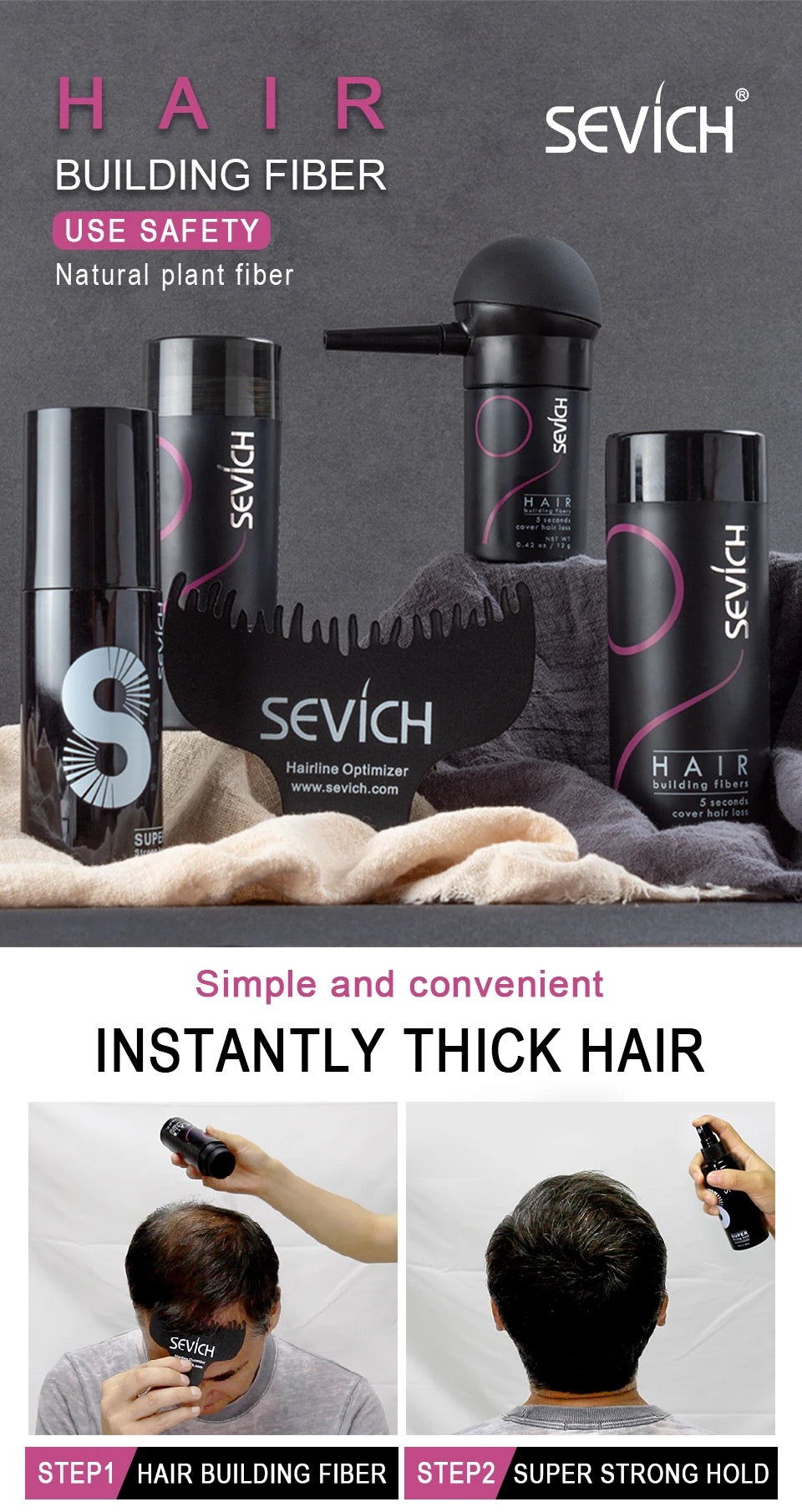 SEVICH HÅRFIBER 25g