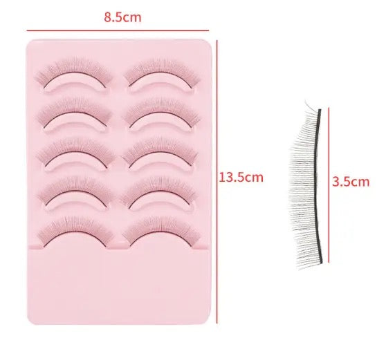 Träningsfransar Rosa ( 5 par )