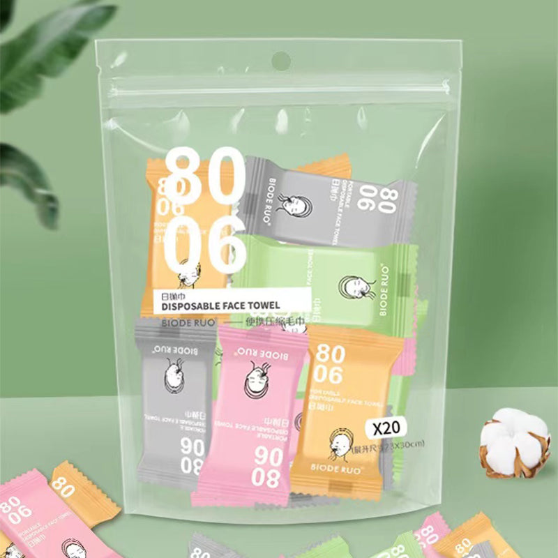 Komprimerade handdukar